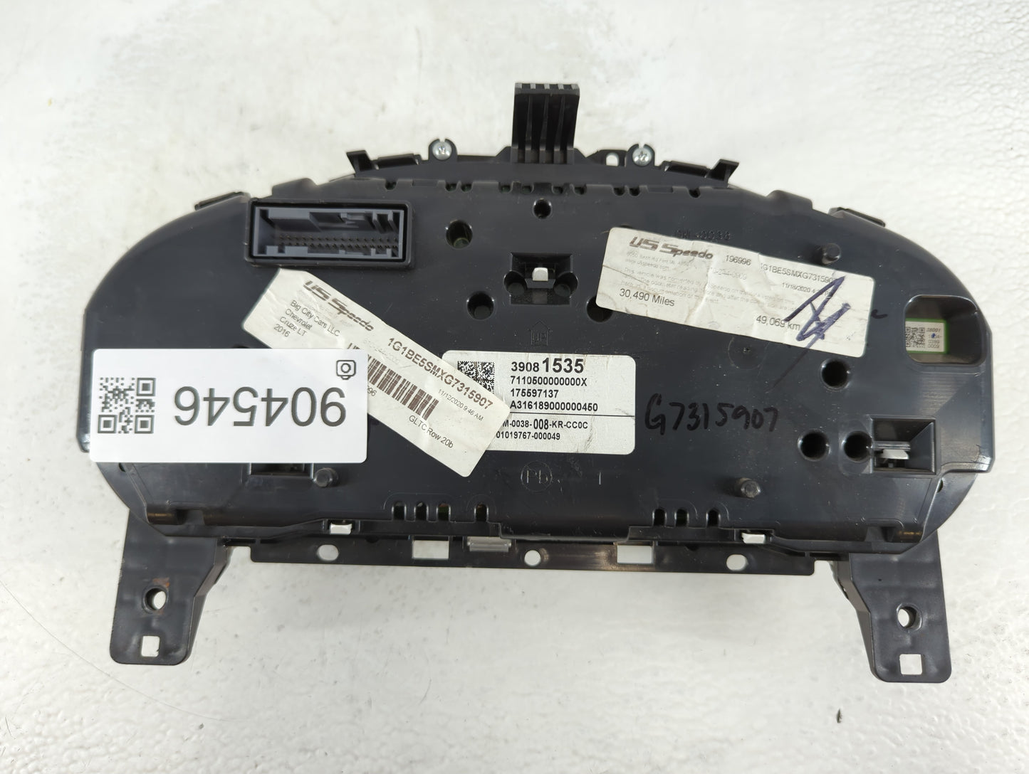 2016 Chevrolet Cruze Instrument Cluster Speedometer Gauges P/N:3908 1535 Fits OEM Used Auto Parts - Oemusedautoparts1.com