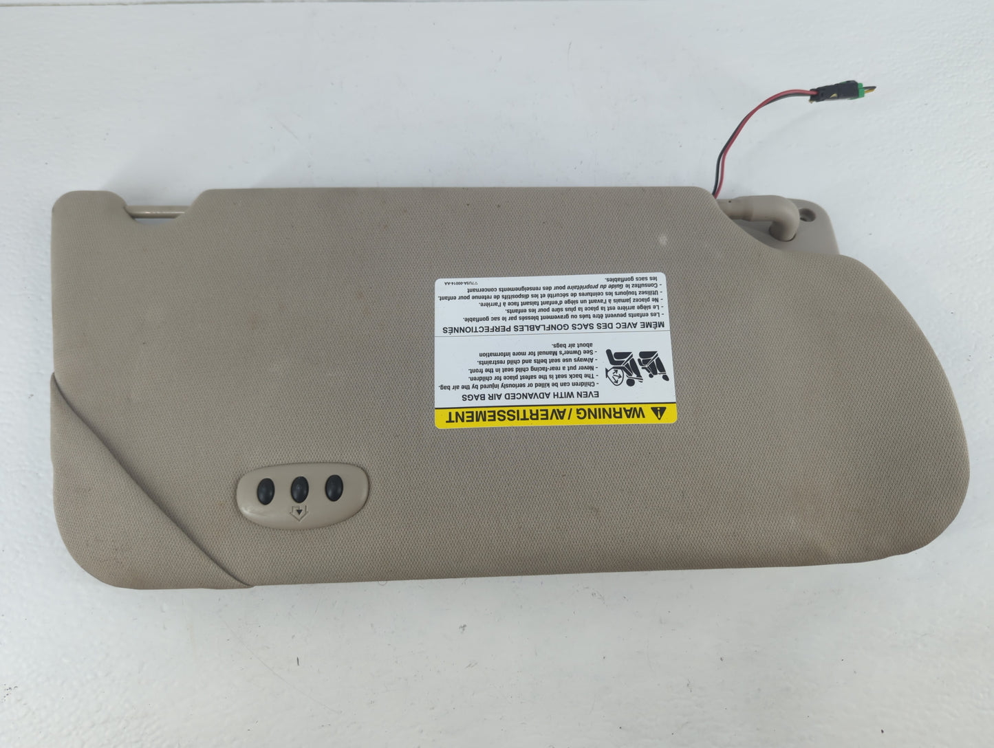 2009-2012 Ford Flex Sun Visor Shade Replacement Passenger Right Mirror Fits Fits 2009 2010 2011 2012 OEM Used Auto Parts - Oemusedautoparts1.com