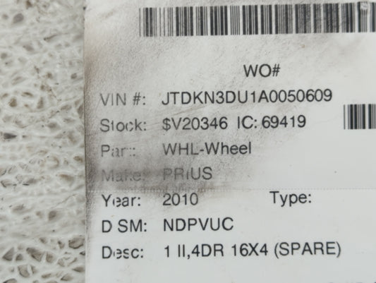 2004-2015 Toyota Prius Spare Donut Tire Wheel Rim Oem