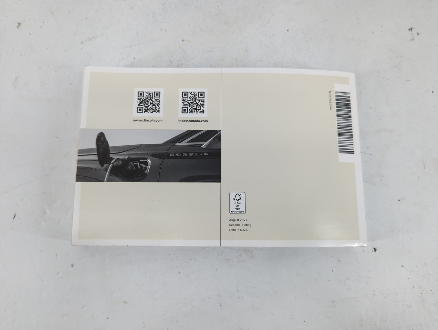 2022 Lincoln Corsair Owners Manual Book Guide P/N:NJ7J 19A321 AA OEM Used Auto Parts