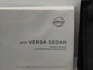 2019 Nissan Versa Owners Manual Book Guide OEM Used Auto Parts