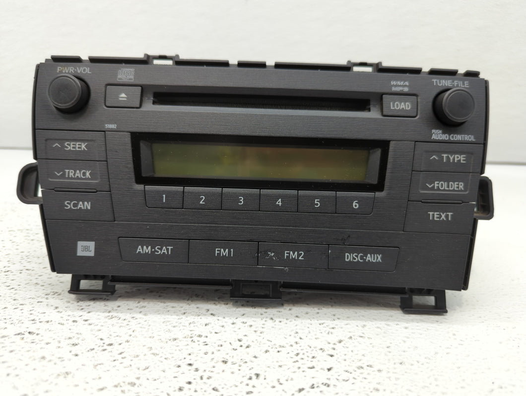2010-2011 Toyota Prius Radio AM FM Cd Player Receiver Replacement P/N:86120-47370 Fits 2010 2011 OEM Used Auto Parts