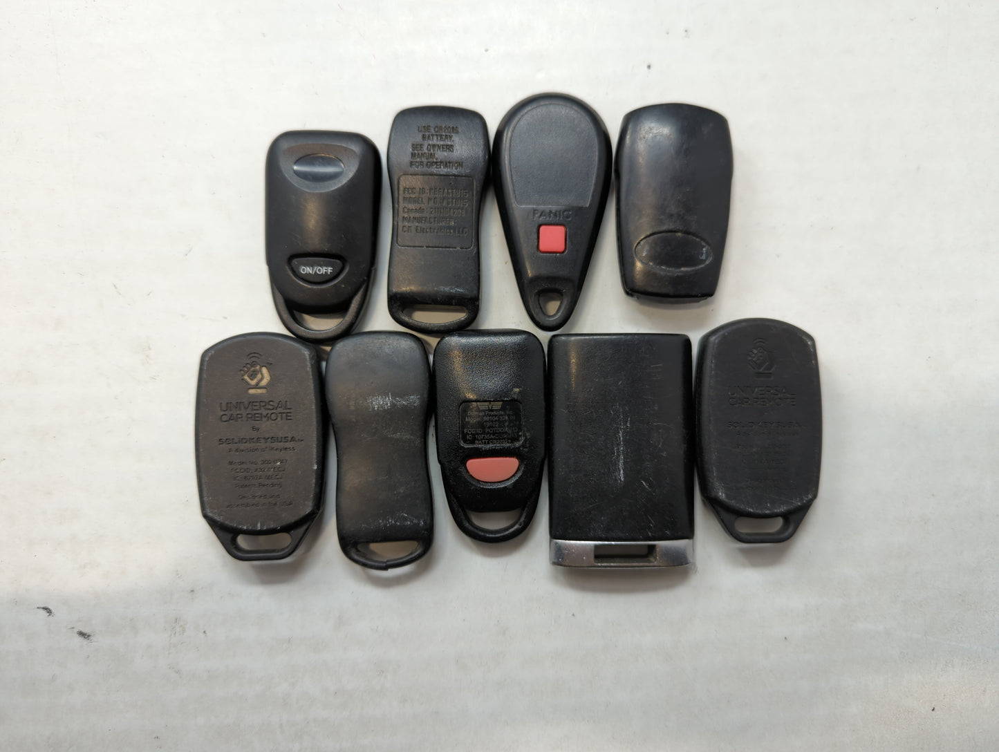 Lot of 10 Aftermarket Keyless Entry Remote Fob MIXED FCC IDS MIXED PART - Oemusedautoparts1.com