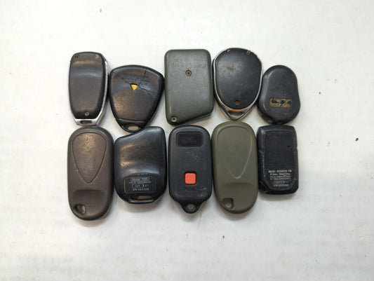 Lot of 10 Aftermarket Keyless Entry Remote Fob MIXED FCC IDS MIXED PART