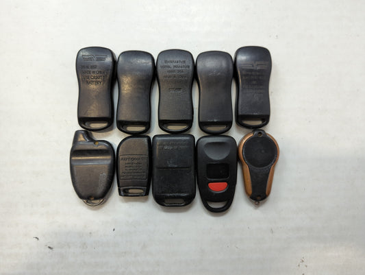 Lot of 10 Aftermarket Keyless Entry Remote Fob MIXED FCC IDS MIXED PART