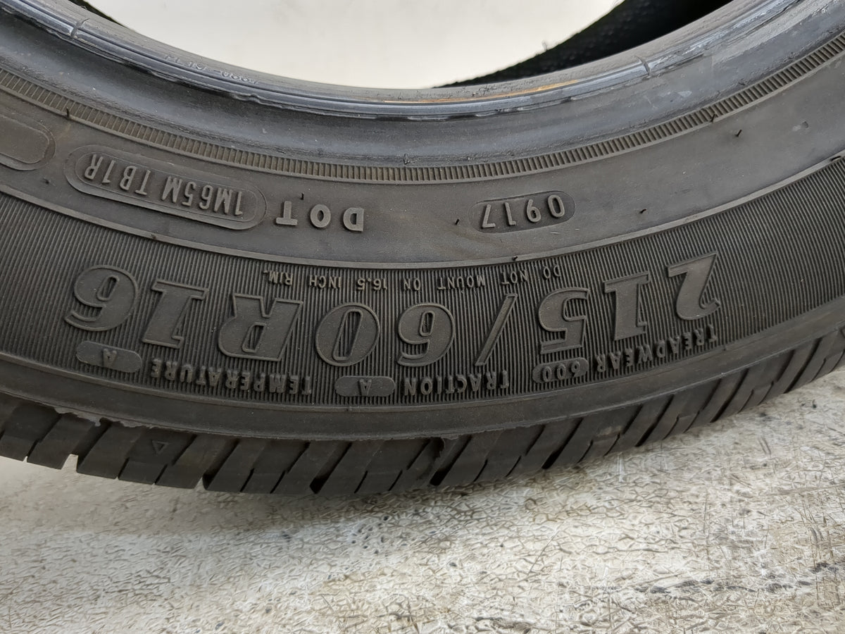 Used Tire 215/60R16 GOODYEAR RELIANT ALL SEASON 95V - Tread Depth 9.5/32 - Oemusedautoparts1.com
