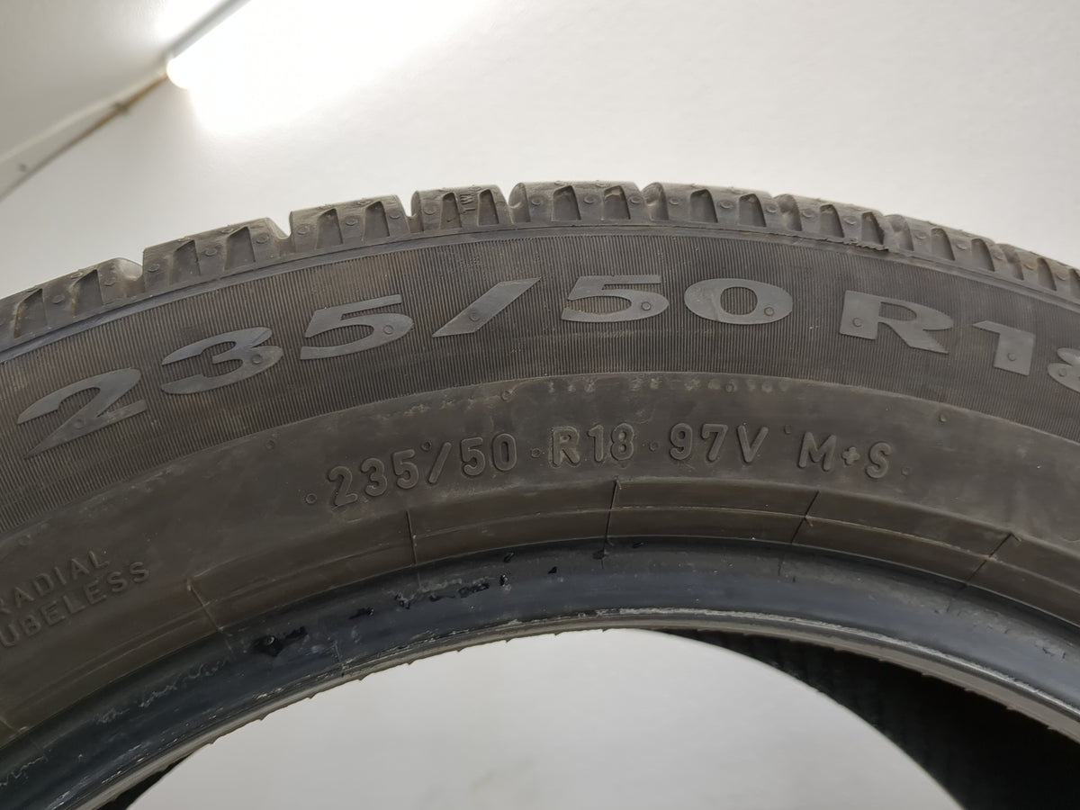 Used Tire 235/50R18 FIRELLI P7 AS PLUS 3 97V - Tread Depth 10/32 - Oemusedautoparts1.com