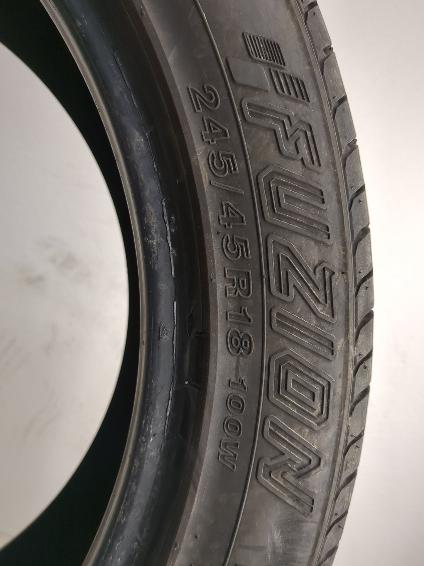 Used Tire 245/45R18 FUZION UHP SPORT A/S 100W - Tread Depth 8/32 - Oemusedautoparts1.com