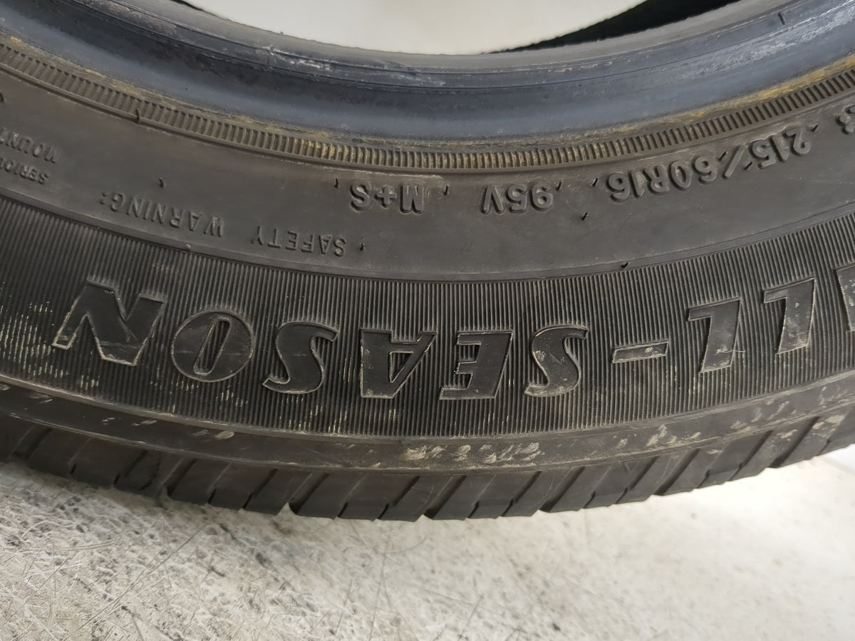 Used Tire 215/60R16 GOODYEAR RELIANT ALL-SEASON 95V - Tread Depth 6/32 - Oemusedautoparts1.com