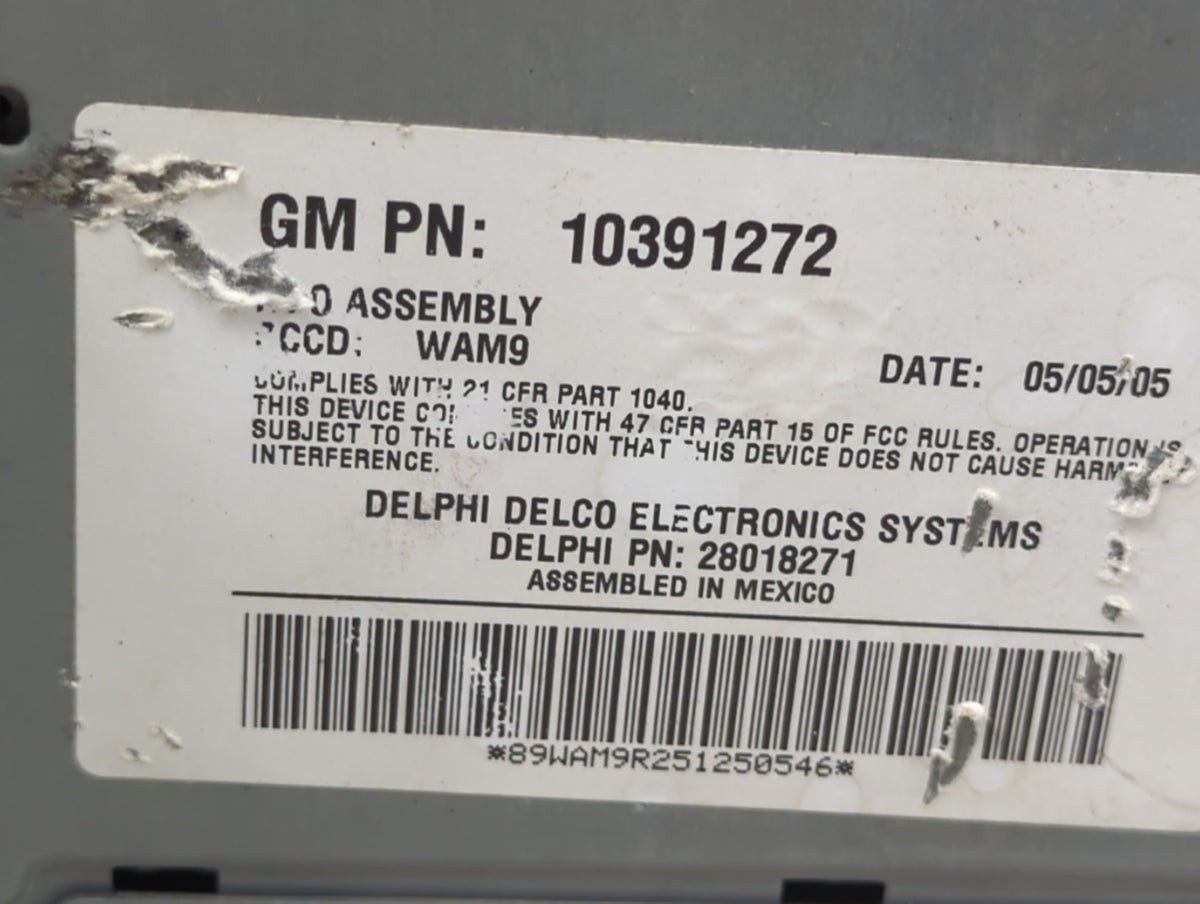 0 Radio AM FM Cd Player Receiver Replacement Fits Fits 203 2004 2005 2006 2007 OEM Used Auto Parts - Oemusedautoparts1.com
