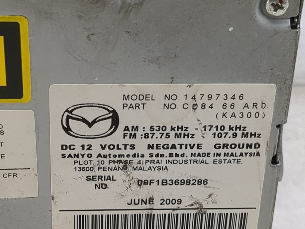 0 Radio AM FM Cd Player Receiver Replacement Fits Fits 208 2009 2010 OEM Used Auto Parts - Oemusedautoparts1.com