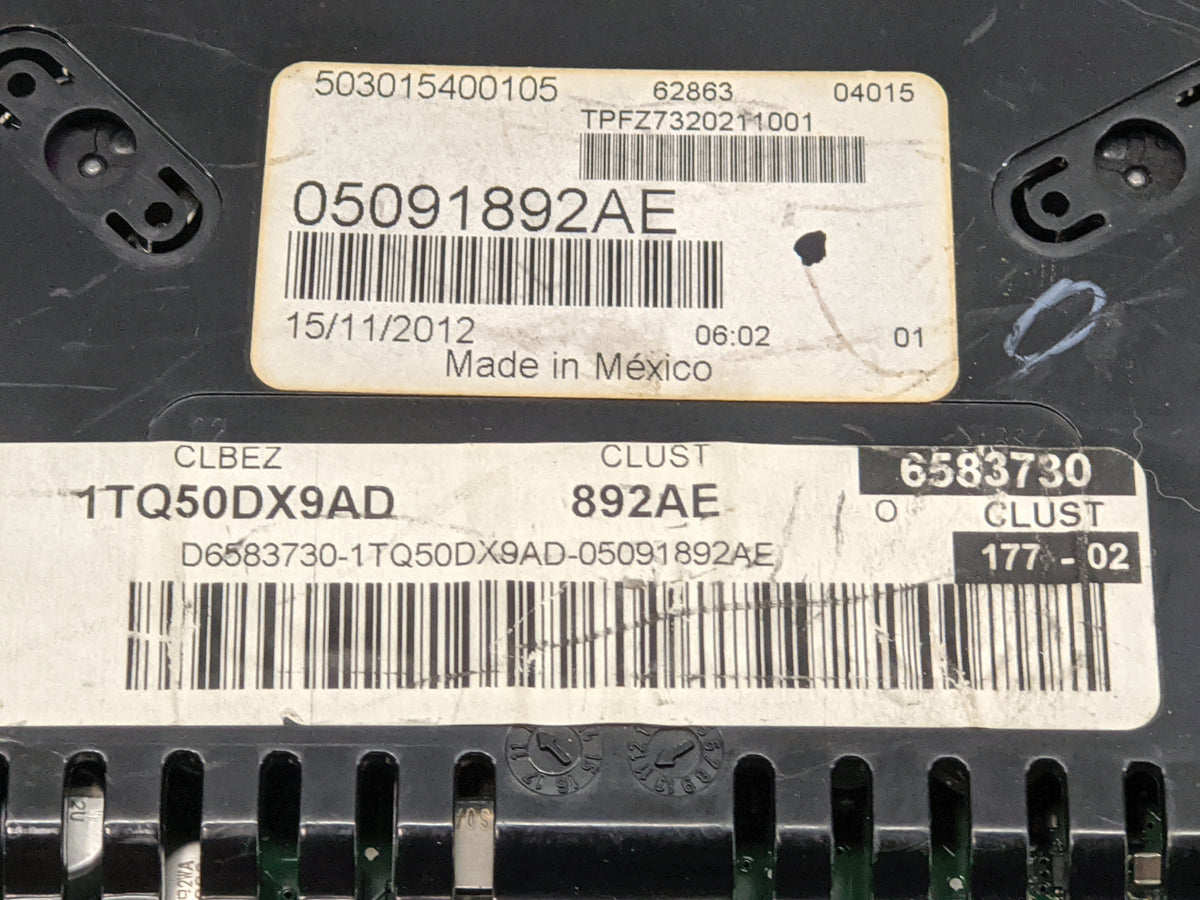 0 Instrument Cluster Speedometer Gauges Miles: Fits OEM Used Auto Parts - Oemusedautoparts1.com