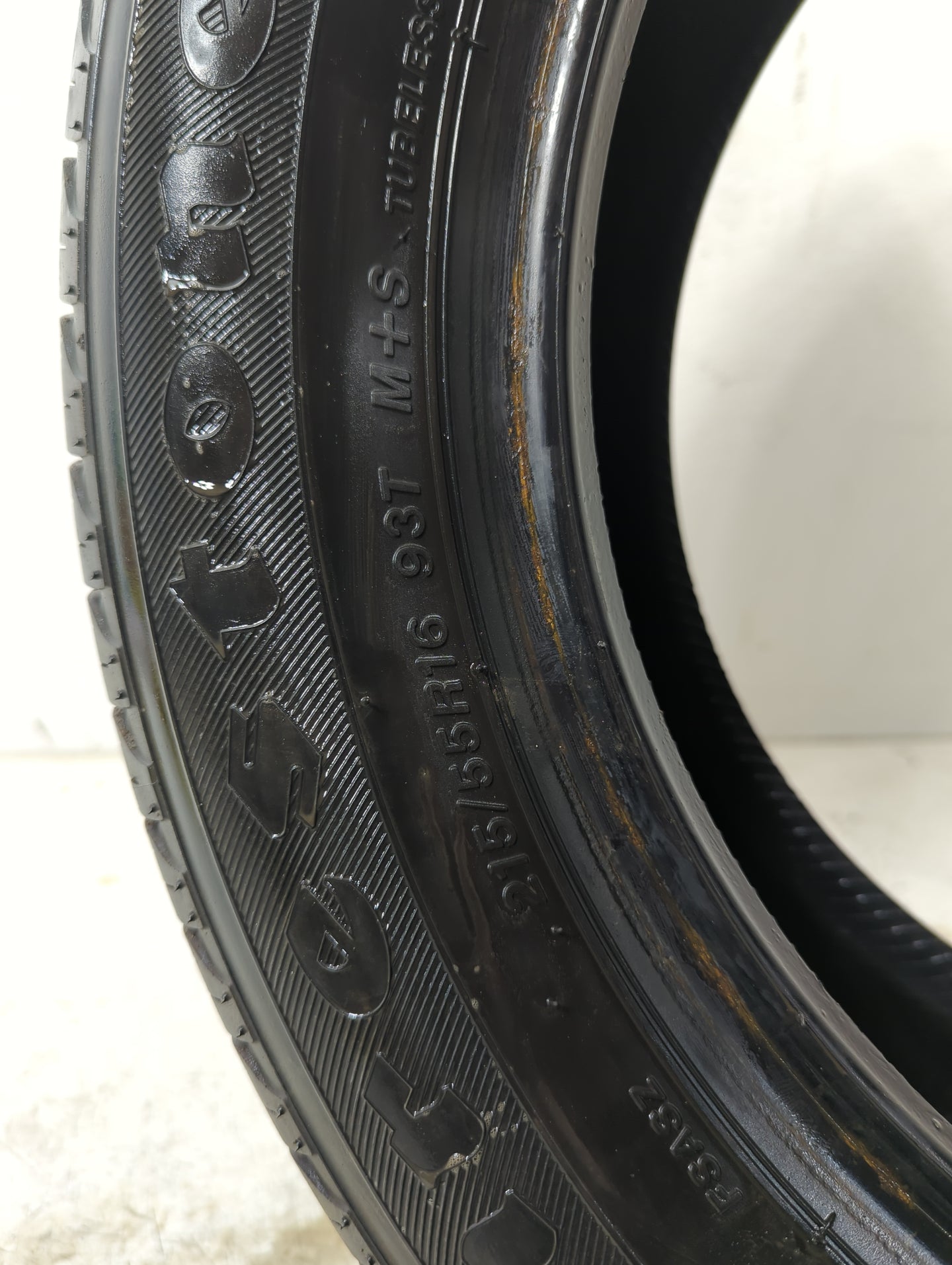Used Tire 215/55R16 FIRESTONE ALL SEASON 93T - Tread Depth 9/32 - Oemusedautoparts1.com