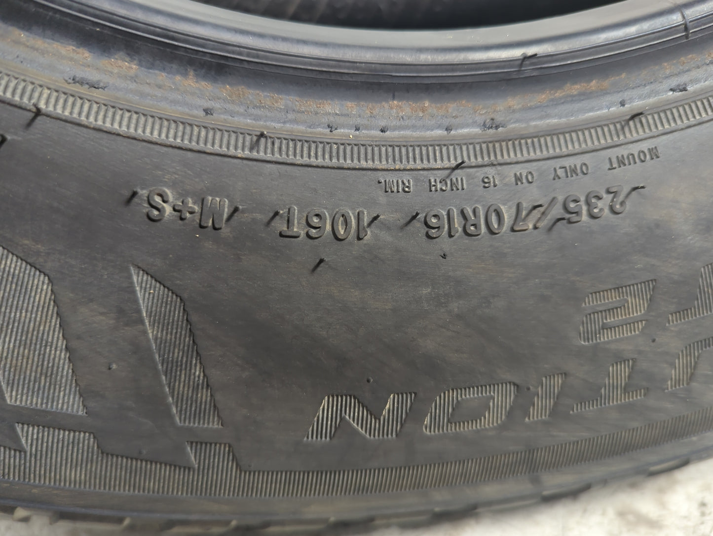 Used Tire 235/70R16 COOPER EVOLUTION HT2 106T - Tread Depth 9/32 - Oemusedautoparts1.com