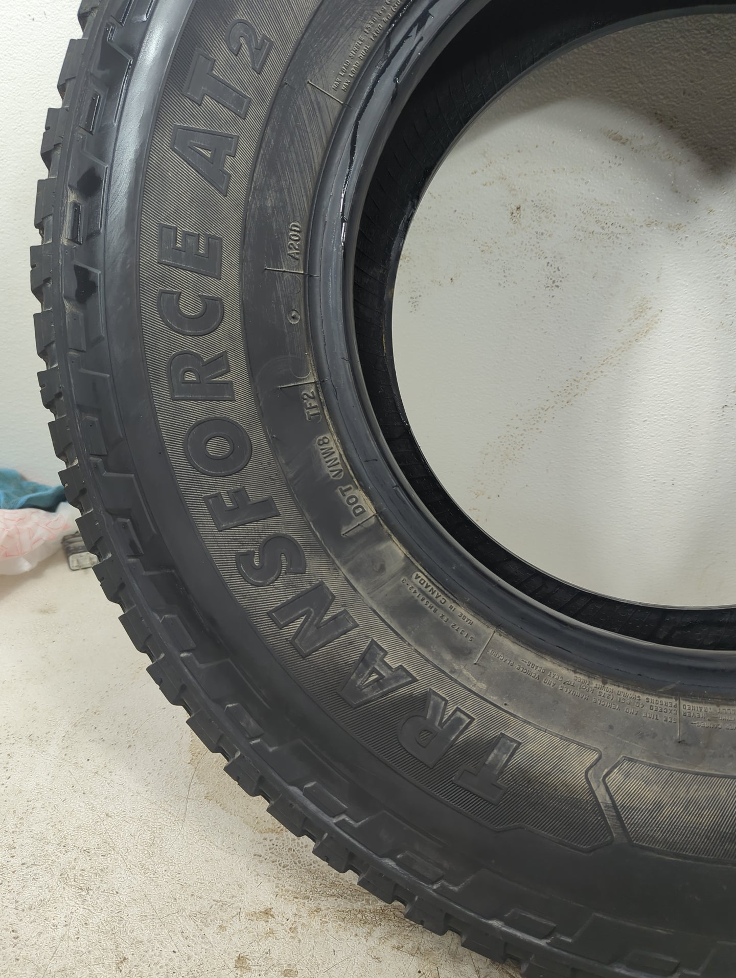 Used Tire 265/75R16 FIRESTONE TRANSFORCE AT2 123R - Tread Depth 11/32 - Oemusedautoparts1.com