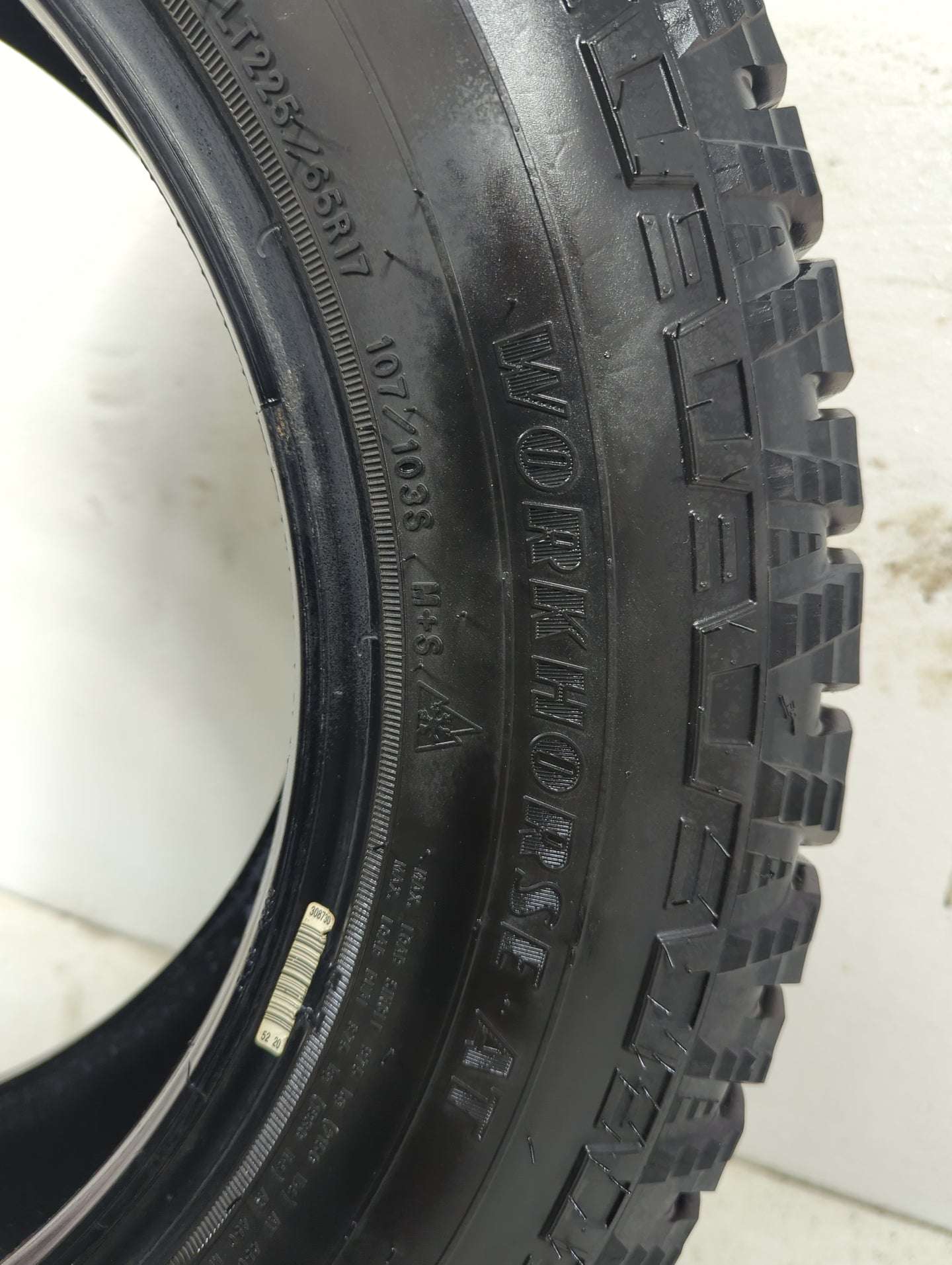 Used Tire 225/65R17 GOODYEAR WORKHORSE AT 107S - Tread Depth 14/32 - Oemusedautoparts1.com