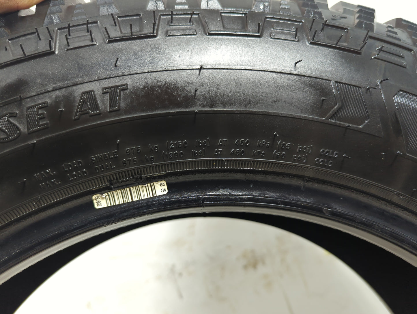 Used Tire 225/65R17 GOODYEAR WORKHORSE AT 107S - Tread Depth 14/32 - Oemusedautoparts1.com
