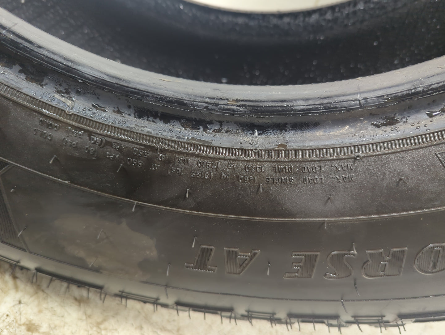 Used Tire 245/75R17 GOODYEAR WRANGLER WORKHORSE AT 121R - Tread Depth 10/32 - Oemusedautoparts1.com