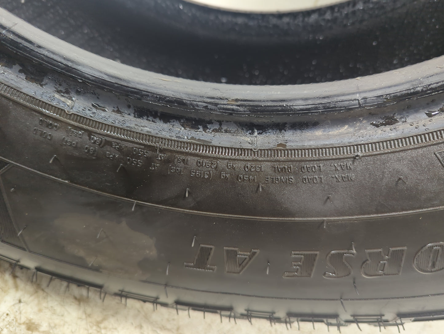 Used Tire 245/75R17 GOODYEAR WRANGLER WORKHORSE AT 121R - Tread Depth 10/32 - Oemusedautoparts1.com
