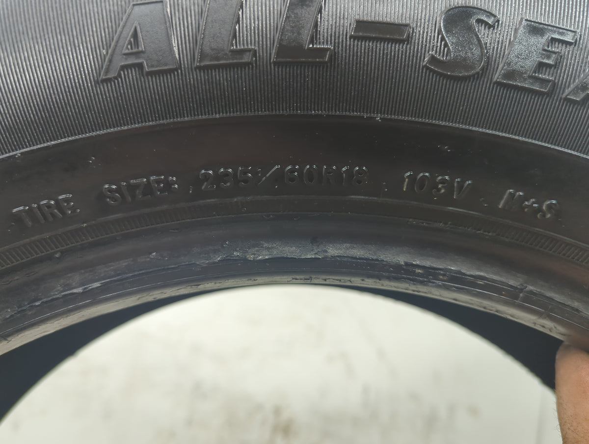 Used Tire 235/60R18 GOODYEAR RELIANT ALL-SEASON 103V - Tread Depth 10/32 - Oemusedautoparts1.com