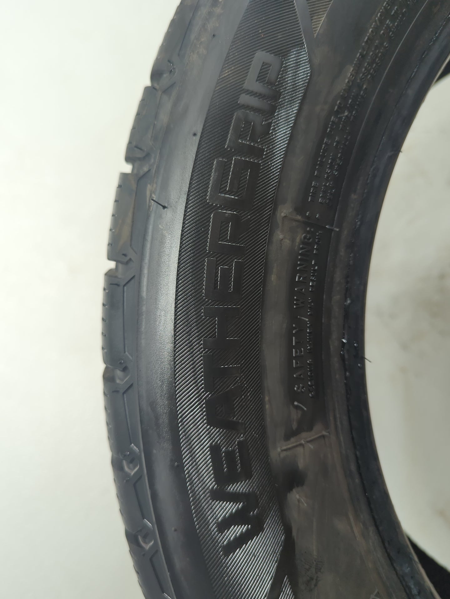 Used Tire 225/55R17 FIRESTONE WEATHERGRIP 97V - Tread Depth 9/32 - Oemusedautoparts1.com