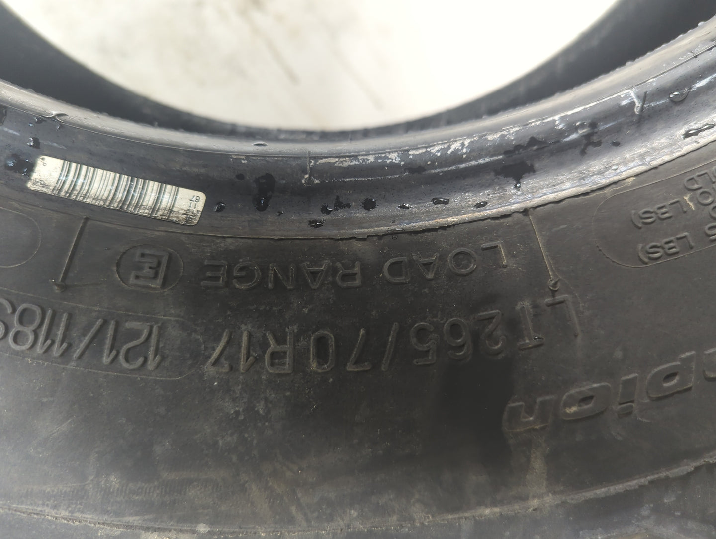 Used Tire LT265/70R17 BFGOODRICH ALL-TERRAIN T/A KO2 121S - Tread Depth 14/32 - Oemusedautoparts1.com