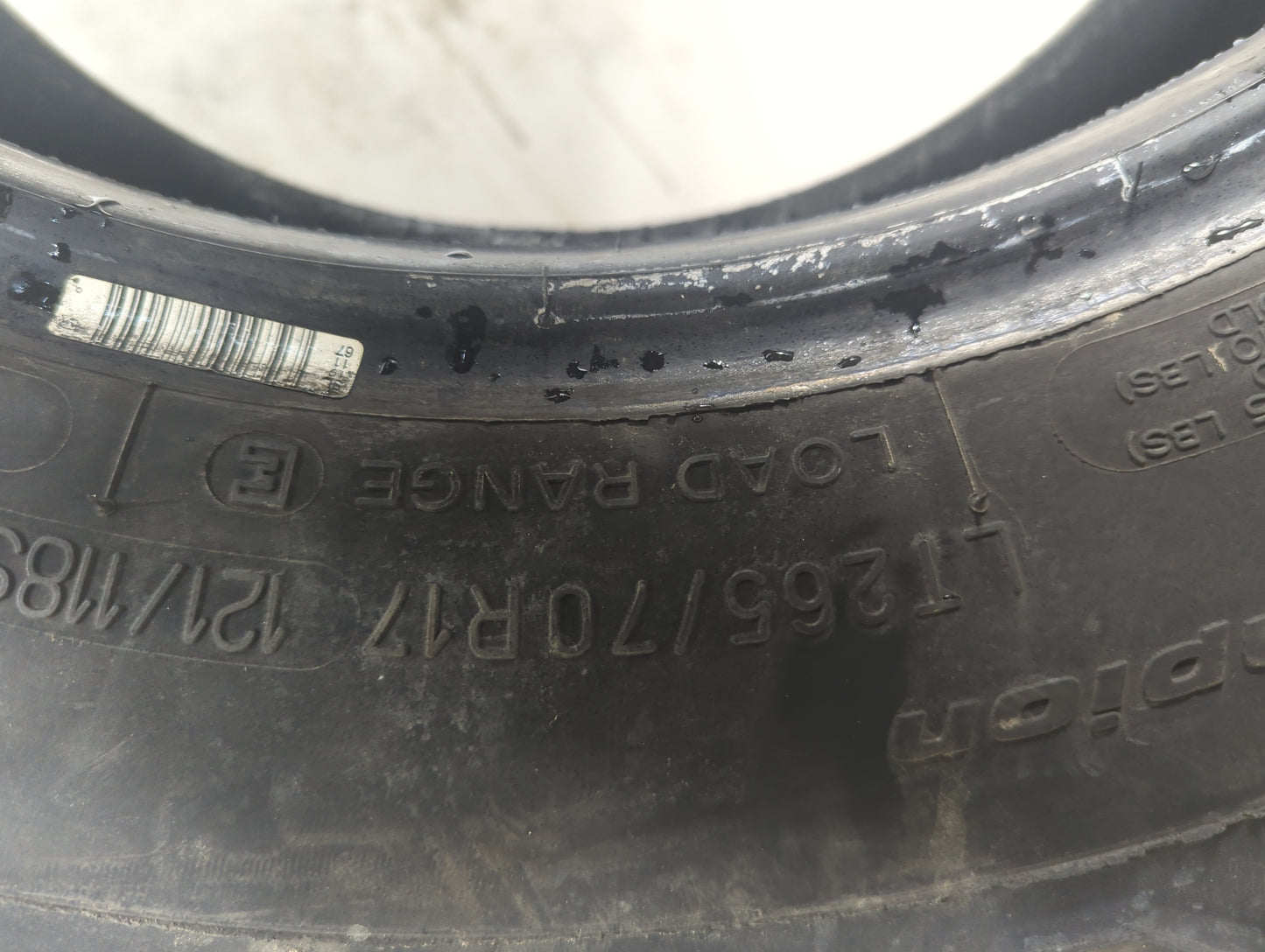 Used Tire LT265/70R17 BFGOODRICH ALL-TERRAIN T/A KO2 121S - Tread Depth 14/32 - Oemusedautoparts1.com