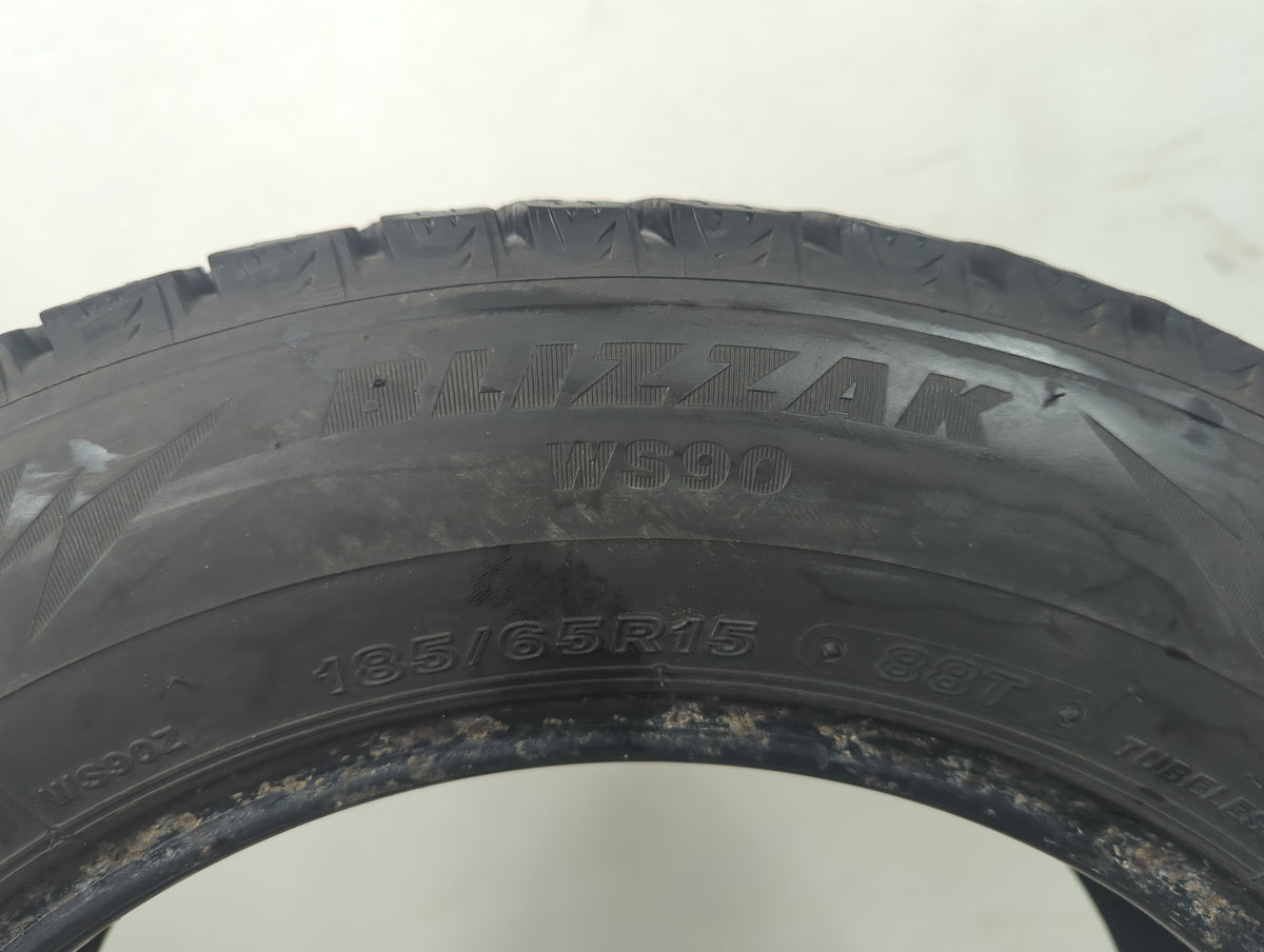 Used Tire 185/65R15 BRIDGESTONE BLIZZAK WS90 88T - Tread Depth 10/32 - Oemusedautoparts1.com