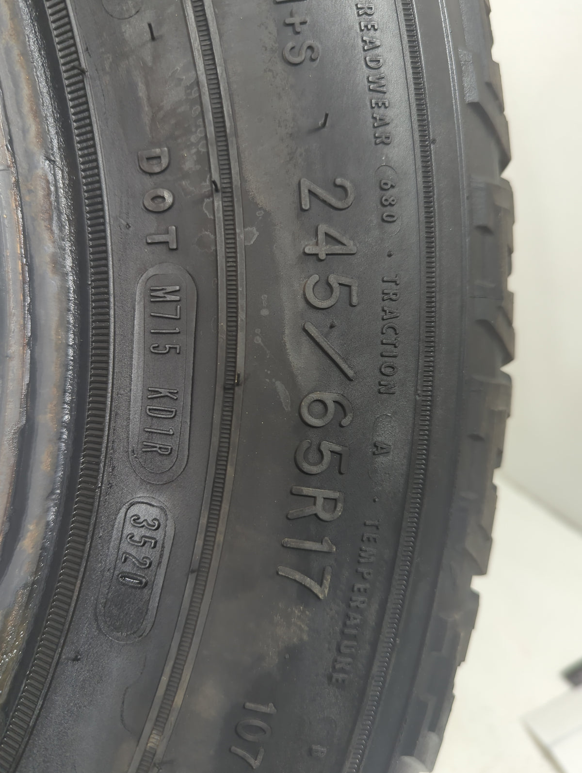 Used Tire 245/65R17 GOODYEAR WRANGLER FORTITUDE HT 107T - Tread Depth 8/32 - Oemusedautoparts1.com