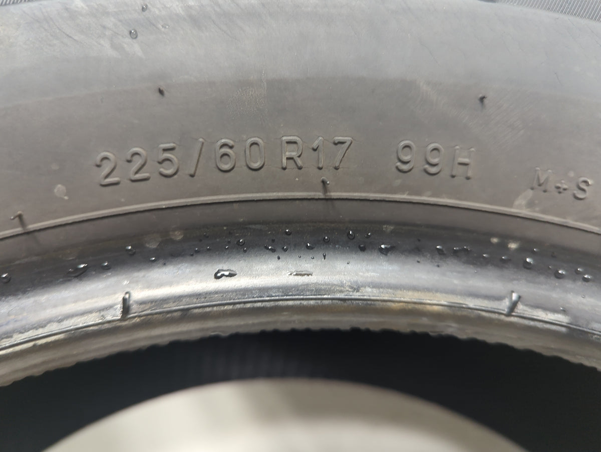 Used Tire 225/60R17 UNIROYAL TIGER PAW TOURING A/S 99H - Tread Depth 10/32 - Oemusedautoparts1.com