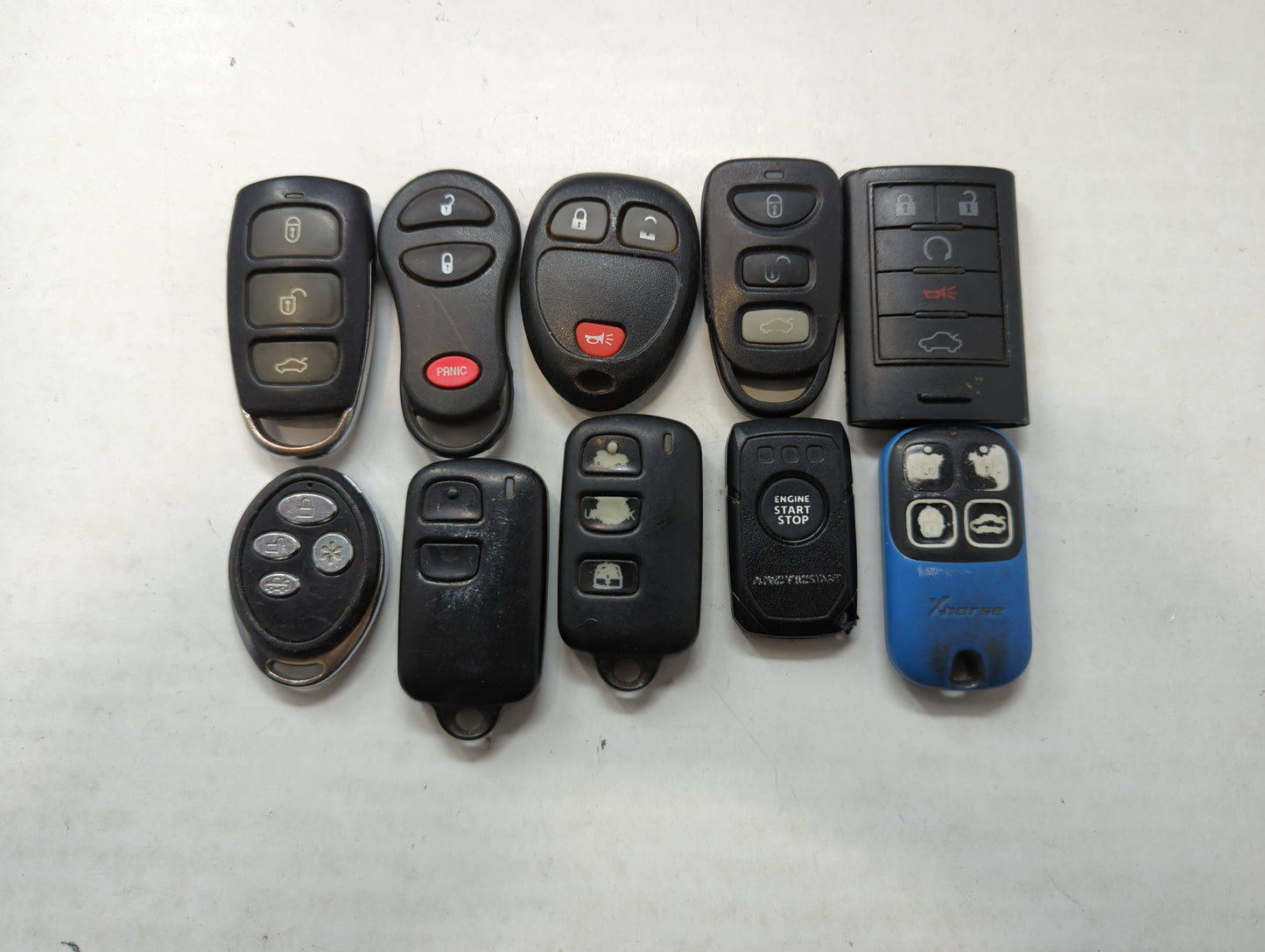 Lot of 10 Aftermarket Keyless Entry Remote Fob MIXED FCC IDS MIXED PART - Oemusedautoparts1.com