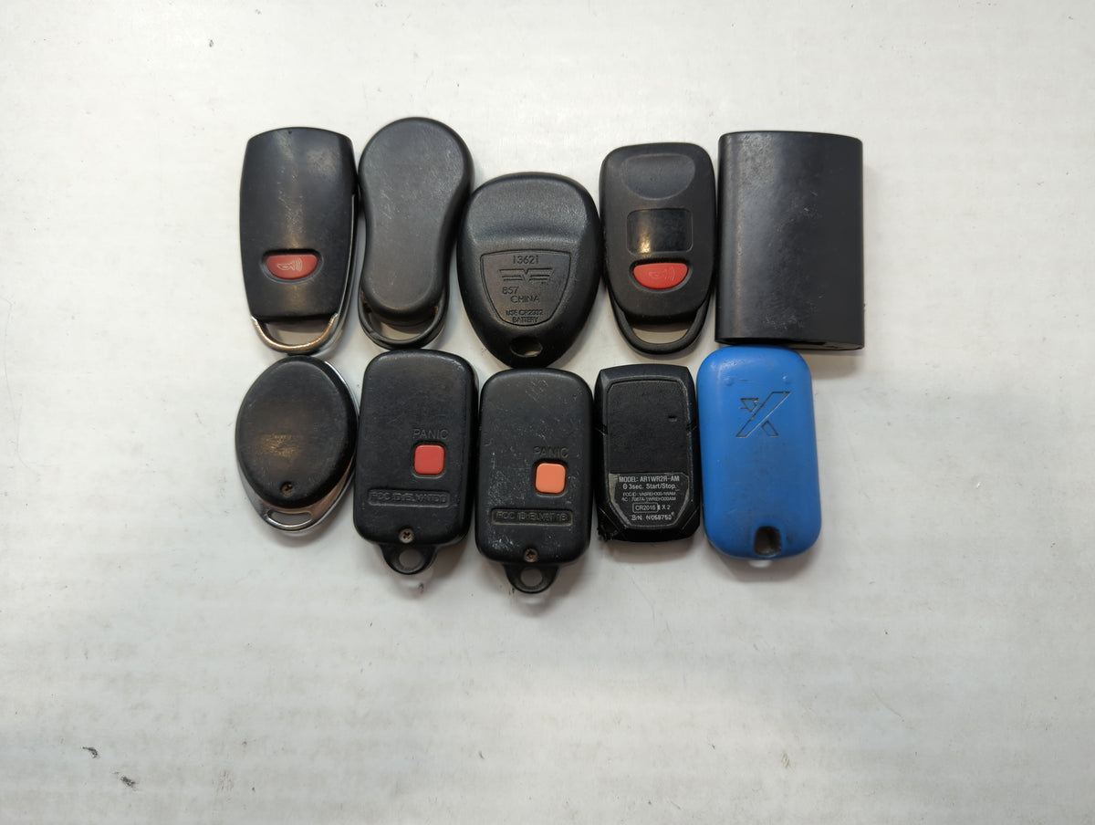 Lot of 10 Aftermarket Keyless Entry Remote Fob MIXED FCC IDS MIXED PART 559714 - Oemusedautoparts1.com