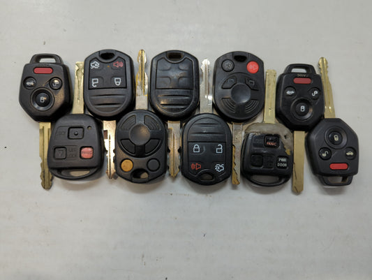 Lot of 10 Aftermarket Keyless Entry Remote Fob MIXED FCC IDS MIXED PART - Oemusedautoparts1.com