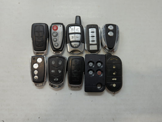 Lot of 10 Aftermarket Keyless Entry Remote Fob MIXED FCC IDS MIXED PART - Oemusedautoparts1.com