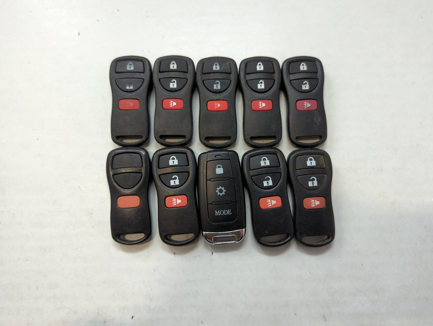 Lot of 10 Aftermarket Keyless Entry Remote Fob MIXED FCC IDS MIXED PART - Oemusedautoparts1.com
