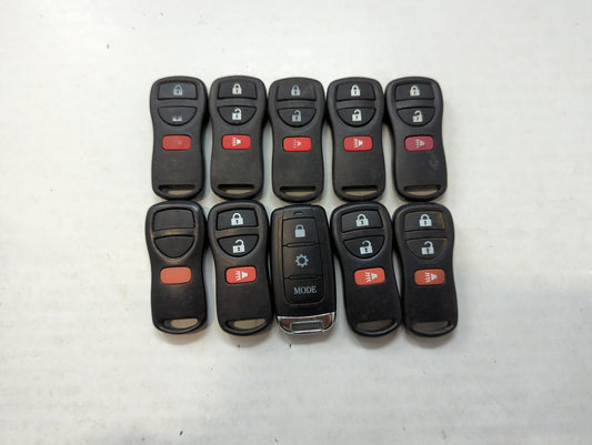 Lot of 10 Aftermarket Keyless Entry Remote Fob MIXED FCC IDS MIXED PART - Oemusedautoparts1.com