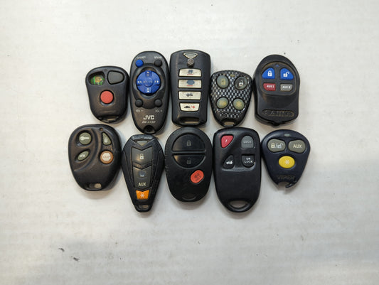 Lot of 10 Aftermarket Keyless Entry Remote Fob MIXED FCC IDS MIXED PART - Oemusedautoparts1.com