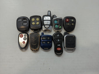 compare product Lot of 10 Aftermarket Keyless Entry Remote Fob MIXED FCC IDS MIXED PART