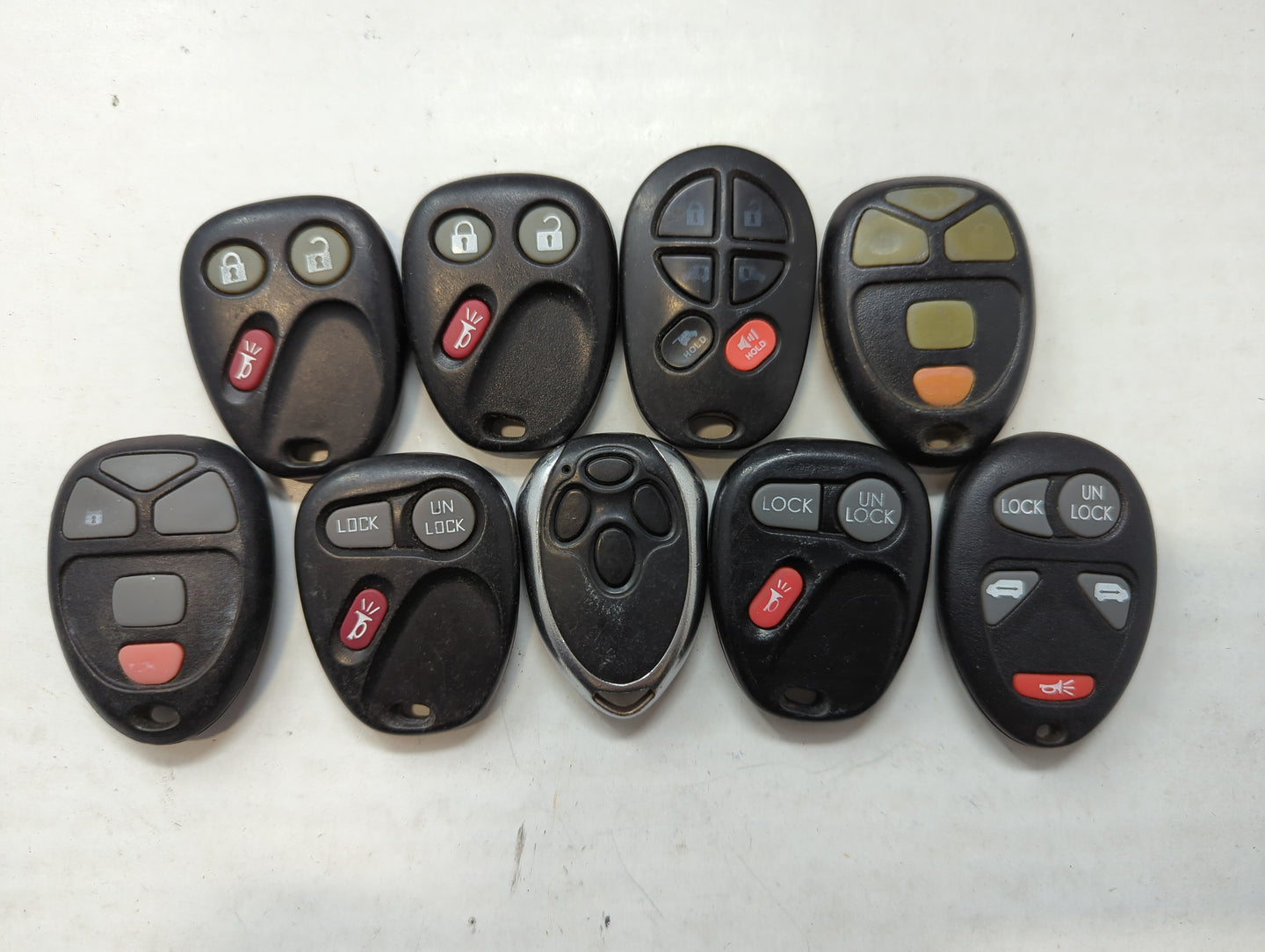 Lot of 10 Aftermarket Keyless Entry Remote Fob MIXED FCC IDS MIXED PART - Oemusedautoparts1.com