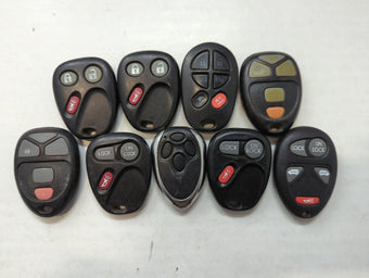 compare product Lot of 10 Aftermarket Keyless Entry Remote Fob MIXED FCC IDS MIXED PART