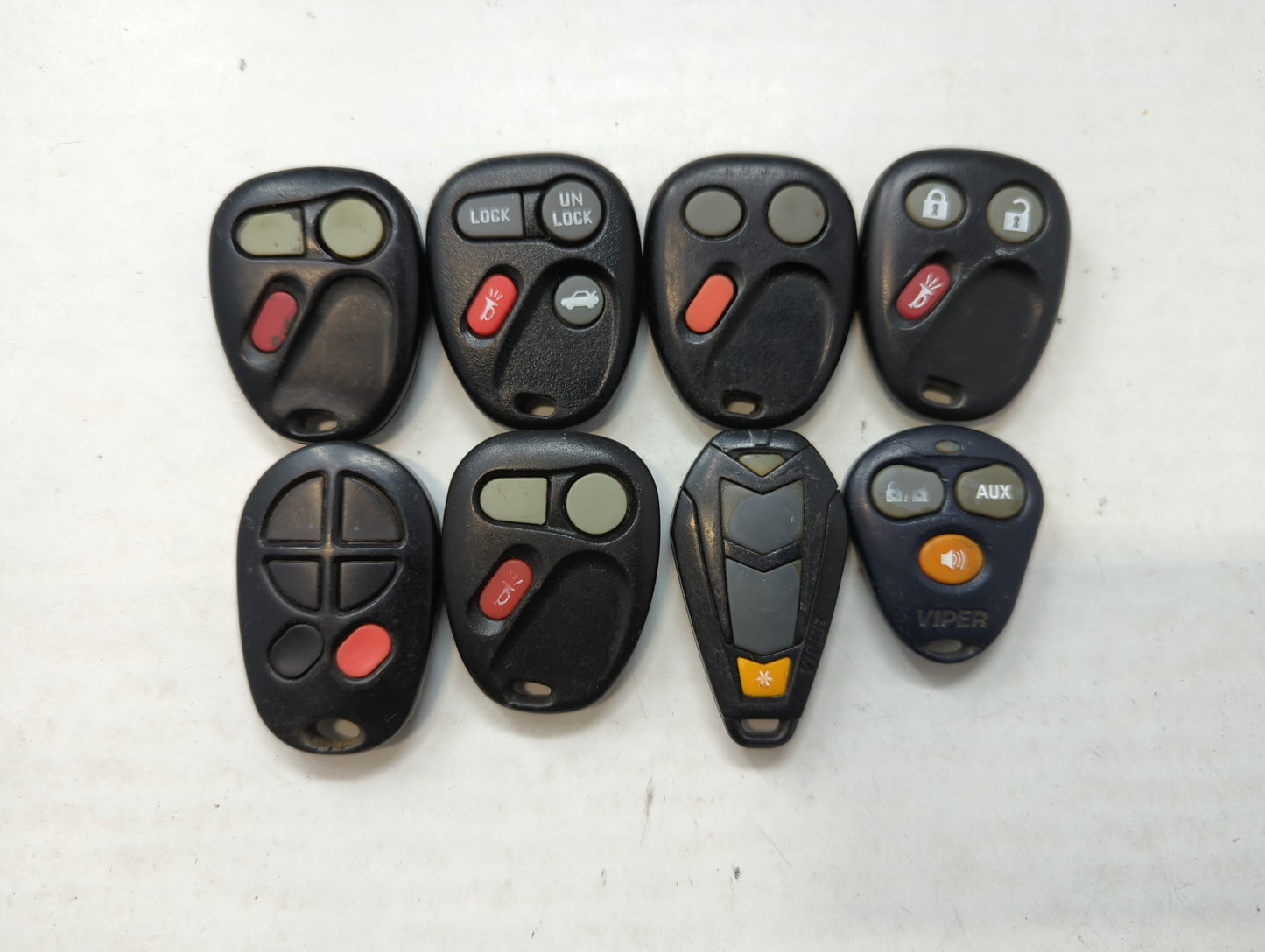 Lot of 10 Aftermarket Keyless Entry Remote Fob MIXED FCC IDS MIXED PART - Oemusedautoparts1.com