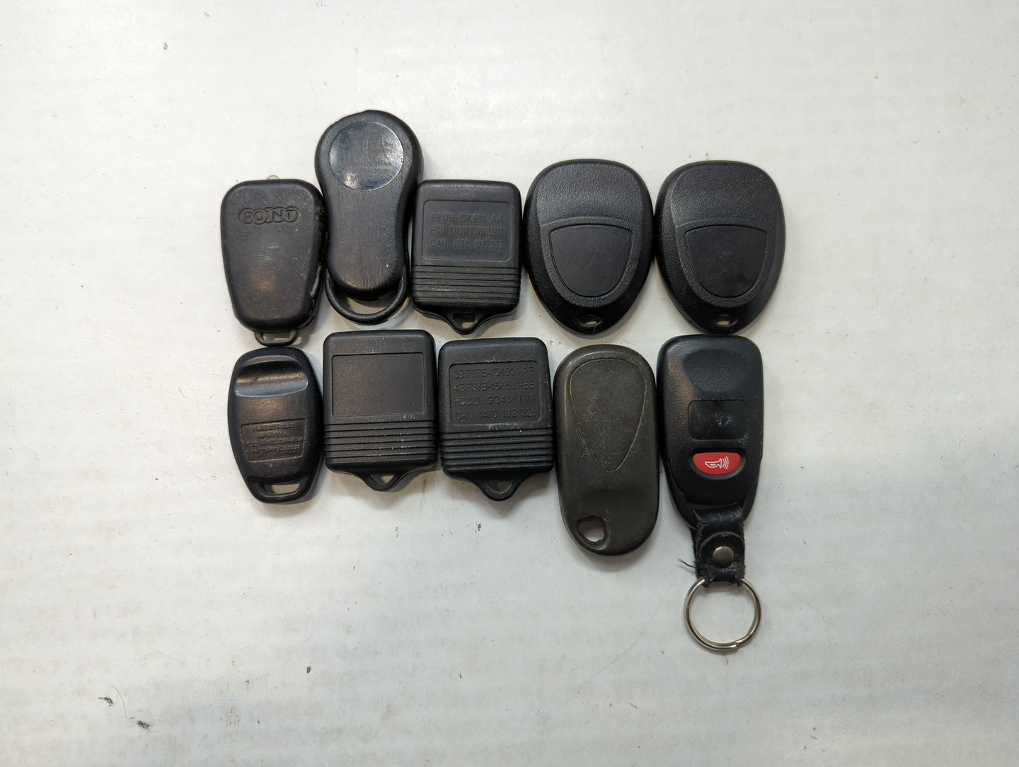 Lot of 10 Aftermarket Keyless Entry Remote Fob MIXED FCC IDS MIXED PART - Oemusedautoparts1.com