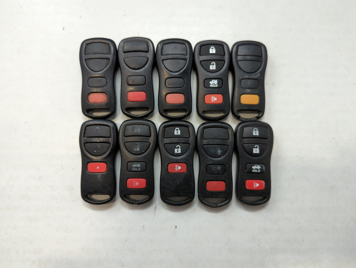 Lot of 10 Aftermarket Keyless Entry Remote Fob MIXED FCC IDS MIXED PART - Oemusedautoparts1.com
