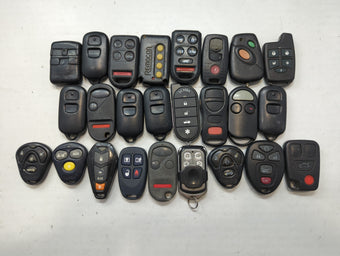 compare product Lot of 25 Aftermarket Keyless Entry Remote Fob MIXED FCC IDS MIXED PART