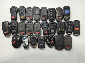compare product Lot of 25 Aftermarket Keyless Entry Remote Fob MIXED FCC IDS MIXED PART