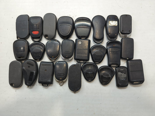 Lot of 25 Aftermarket Keyless Entry Remote Fob MIXED FCC IDS