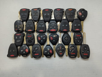 compare product Lot of 25 Aftermarket Keyless Entry Remote Fob MIXED FCC IDS MIXED PART