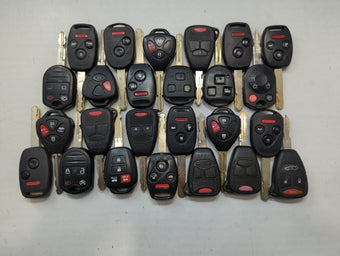 compare product Lot of 25 Aftermarket Keyless Entry Remote Fob MIXED FCC IDS MIXED PART
