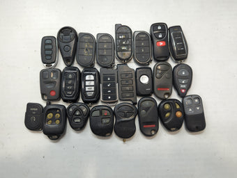 compare product Lot of 25 Aftermarket Keyless Entry Remote Fob MIXED FCC IDS MIXED PART