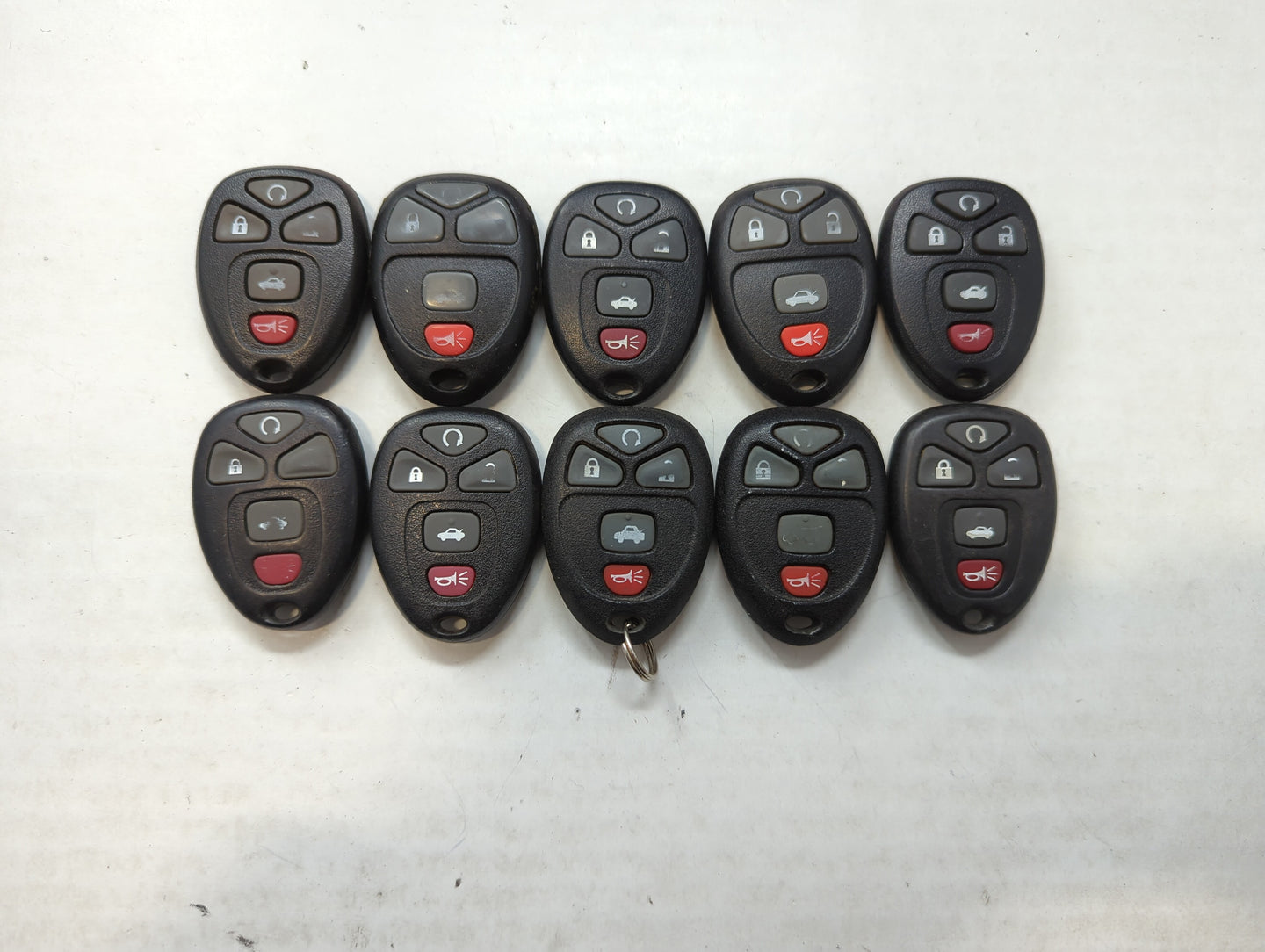 Lot of 10 Aftermarket Chevrolet Keyless Entry Remote Fob MIXED FCC IDS - Oemusedautoparts1.com